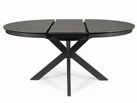 ermitazas stalai - Signal Meble PORTO valgomojo stalas, Juodas/Pilkas (Black/Grey) 120(160) x 120 cm - 6 nuotrauka