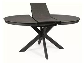 ermitazas stalai - Signal Meble PORTO valgomojo stalas, Juodas/Pilkas (Black/Grey) 120(160) x 120 cm - 7 nuotrauka