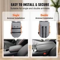 sunu guoliai - VEVOR Konsolinė automobilinė šunų kėdutė Tamsiai pilka (Dark Gray) - 9 nuotrauka