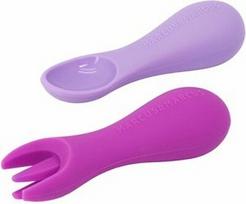 Marcus & Marcus Silicone Palm Grasp Spoon & Fork Set Willo