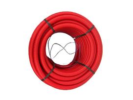 viela - Gofruotas instaliacinis vamzdis su viela D32 HDPE, 32 mm, 50 m - 2 nuotrauka