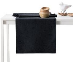 AmeliaHome Gaia AH/HMD Tablecloth Black 30x100cm