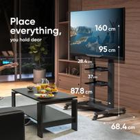 tv stand - TV SET ACC MOBILE STAND/40-80"/BLACK TS2771-B ONKRON - 5 nuotrauka