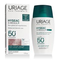 kremai veidui nuo saules spf50 - Uriage Hyséac 3-Regul+ Global Anti-Blemish Care SPF50+, 50 ml - 2 nuotrauka