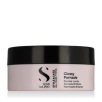 linu semenis - AlfaParf Milano Style Stories Glossy Pomade Stiprios fiksacijos pomada - 2 nuotrauka
