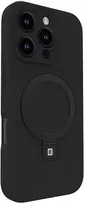 Evelatus Apple iPhone 16 Pro Max Premium MagSafe with Stand Soft Touch Silicone Case Juodas (Black)
