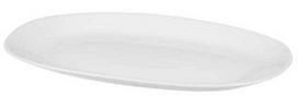 Galicja Oval Glass Plate White 23x16.5cm