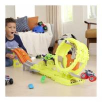 hot wheels garazas - Mattel Hot Wheels Monster Trucks Power Chase, HXT05 - 2 nuotrauka