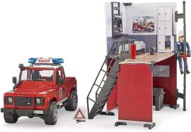 bruder gaisrine - Komplektas Bruder Bworld Fire Station With Country 62701, raudona - 2 nuotrauka