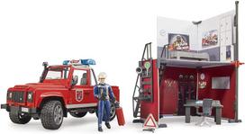 bruder gaisrine - Komplektas Bruder Bworld Fire Station With Country 62701, raudona - 5 nuotrauka