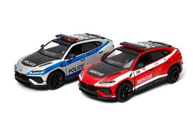 policijos automobilis - KINSMART Automobilio modelis Lamborghini Urus Performante (Policija/Gaisrininkai), 1:38 - 3 nuotrauka