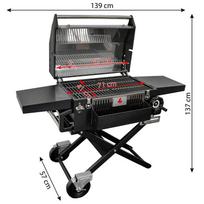 kamado grilis - KAMADO GRILIS 139x57x100 cm su ketaus grotelėmis - 17 nuotrauka