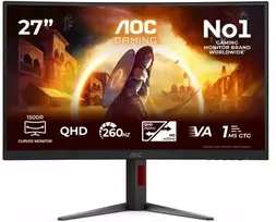 aoc 240hz - AOC CQ27G4Z2 27", Curved VA, QHD, 260Hz - 1 nuotrauka