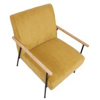 senukai foteliai - Fotelis Home4you Jade 85461, geltonas, 63 cm x 75.5 cm x 85.5 cm - 2 nuotrauka