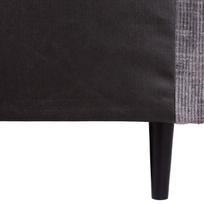 lovos 120 x200 - Kontinentinė lova Home4You LAARA, 120x200 cm, grafitas/pilkas (Graphite/Grey) - 2 nuotrauka