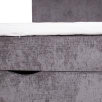 lovos 120 x200 - Kontinentinė lova Home4You LAARA, 120x200 cm, grafitas/pilkas (Graphite/Grey) - 7 nuotrauka