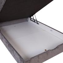 lovos 120 x200 - Kontinentinė lova Home4You LAARA, 120x200 cm, grafitas/pilkas (Graphite/Grey) - 9 nuotrauka