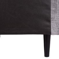 lovos 120 x200 - Home4you LAARA kontinentinė lova, 120x200 cm, pilka (Grey), su čiužiniu, su grotelėmis - 2 nuotrauka