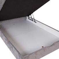 lovos 120 x200 - Home4you LAARA kontinentinė lova, 120x200 cm, pilka (Grey), su čiužiniu, su grotelėmis - 9 nuotrauka