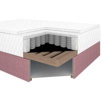miegamo lovos 120 200 - Lova Home4you Levi, 120 x 200 cm, rožinė, su čiužiniu, su grotelėmis - 2 nuotrauka