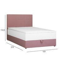 miegamo lovos 120 200 - Lova Home4you Levi, 120 x 200 cm, rožinė, su čiužiniu, su grotelėmis - 3 nuotrauka