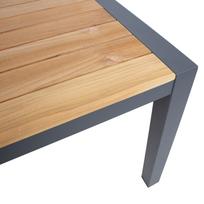 lauko stalai senukai - Lauko stalas Home4you Tampere, rudas/juodas, 160 cm x 80 cm x 75 cm - 6 nuotrauka