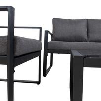 sofa senukai - Lauko baldų komplektas Home4you Leipzig 77681, pilkas, 5 vietų - 3 nuotrauka