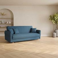 melyna sofa lova - Sofa-lova Home4you Visby, mėlyna, 200 x 88 cm x 93 cm - 2 nuotrauka