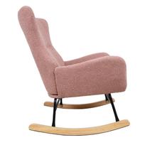 supamas fotelis - Supamasis krėslas Home4you Romy 65428, rožinis, 80 cm x 69 cm x 96 cm - 5 nuotrauka