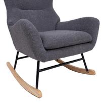 supamas fotelis - Supamasis krėslas Home4you Romy 65427, pilkas, 80 cm x 69 cm x 96 cm - 2 nuotrauka