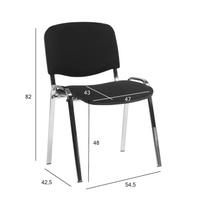 office chair - Home4you Office Chair Iso Black/Chrome 633057 - 2 nuotrauka