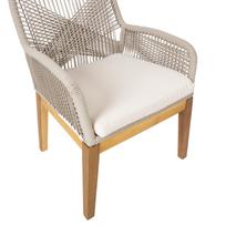 senukai kedes - Valgomojo kėdė Home4you Florida 48502, ruda/smėlio, 66.5 cm x 57.5 cm x 83 cm - 3 nuotrauka
