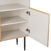 komoda 140 - Komoda Home4you Nate, ąžuolo/balta, 40 cm x 100 cm x 140 cm - 3 nuotrauka