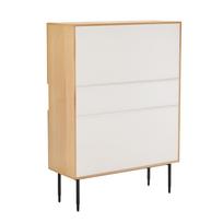 komoda 140 - Komoda Home4you Nate, ąžuolo/balta, 40 cm x 100 cm x 140 cm - 5 nuotrauka