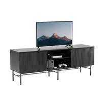 tv 150 cm - TV staliukas Home4you Sequence, juodas, 140 cm x 40 cm x 55 cm - 5 nuotrauka