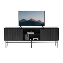 tv 150 cm - TV staliukas Home4you Sequence, juodas, 140 cm x 40 cm x 55 cm - 7 nuotrauka