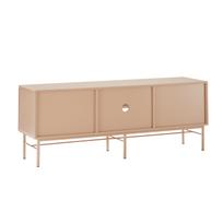 tv 150 cm - TV staliukas Home4you Sequence, kreminės spalvos, 140 cm x 40 cm x 55 cm - 3 nuotrauka