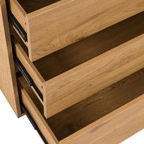 azuolo zieve - Komoda Home4you Sacha 45138, ąžuolo, 75 x 40 cm x 89 cm, 1 vnt. - 2 nuotrauka