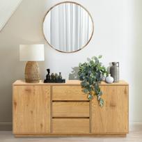 azuolo zieve - Komoda Home4you Sacha 45135, ruda, 40 x 160 cm x 80 cm, 1 vnt. - 2 nuotrauka