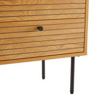 spintele 80 - Komoda Home4you Line 45128, ąžuolo, 150 x 40 cm x 74 cm, 1 vnt. - 4 nuotrauka