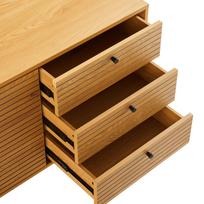 spintele 80 - Komoda Home4you Line 45128, ąžuolo, 150 x 40 cm x 74 cm, 1 vnt. - 7 nuotrauka