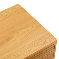 azuolo zieve - TV staliukas Home4you Line, juodas/ąžuolo, 100 cm x 50 cm x 45 cm - 5 nuotrauka