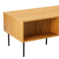 azuolo zieve - TV staliukas Home4you Line, juodas/ąžuolo, 100 cm x 50 cm x 45 cm - 8 nuotrauka