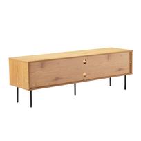 tv 150 cm - TV staliukas Home4you Line, ąžuolo/medžio, 150 cm x 40 cm x 50 cm - 3 nuotrauka