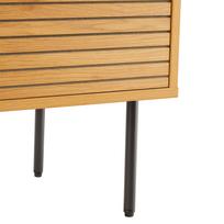 azuolo zieve - TV staliukas Home4you Line, juodas/ąžuolo, 120 cm x 40 cm x 50 cm - 5 nuotrauka