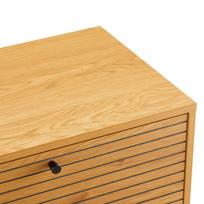 azuolo zieve - TV staliukas Home4you Line, juodas/ąžuolo, 120 cm x 40 cm x 50 cm - 7 nuotrauka