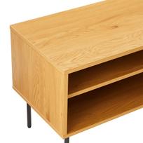azuolo zieve - TV staliukas Home4you Line, juodas/ąžuolo, 120 cm x 40 cm x 50 cm - 8 nuotrauka