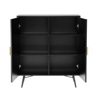 komoda 100 - Komoda Home4you Pixar 45085, juoda, 100 x 40 cm x 115 cm, 1 vnt. - 8 nuotrauka
