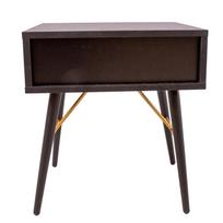lovos staliukas - Naktinis staliukas Home4you Luxembourg 45045, juodas/vario, 45 x 35 cm x 50 cm - 2 nuotrauka