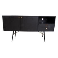 indauja - Komoda Home4you Luxembourg 45042, juoda, 150 x 40 cm x 80 cm - 5 nuotrauka